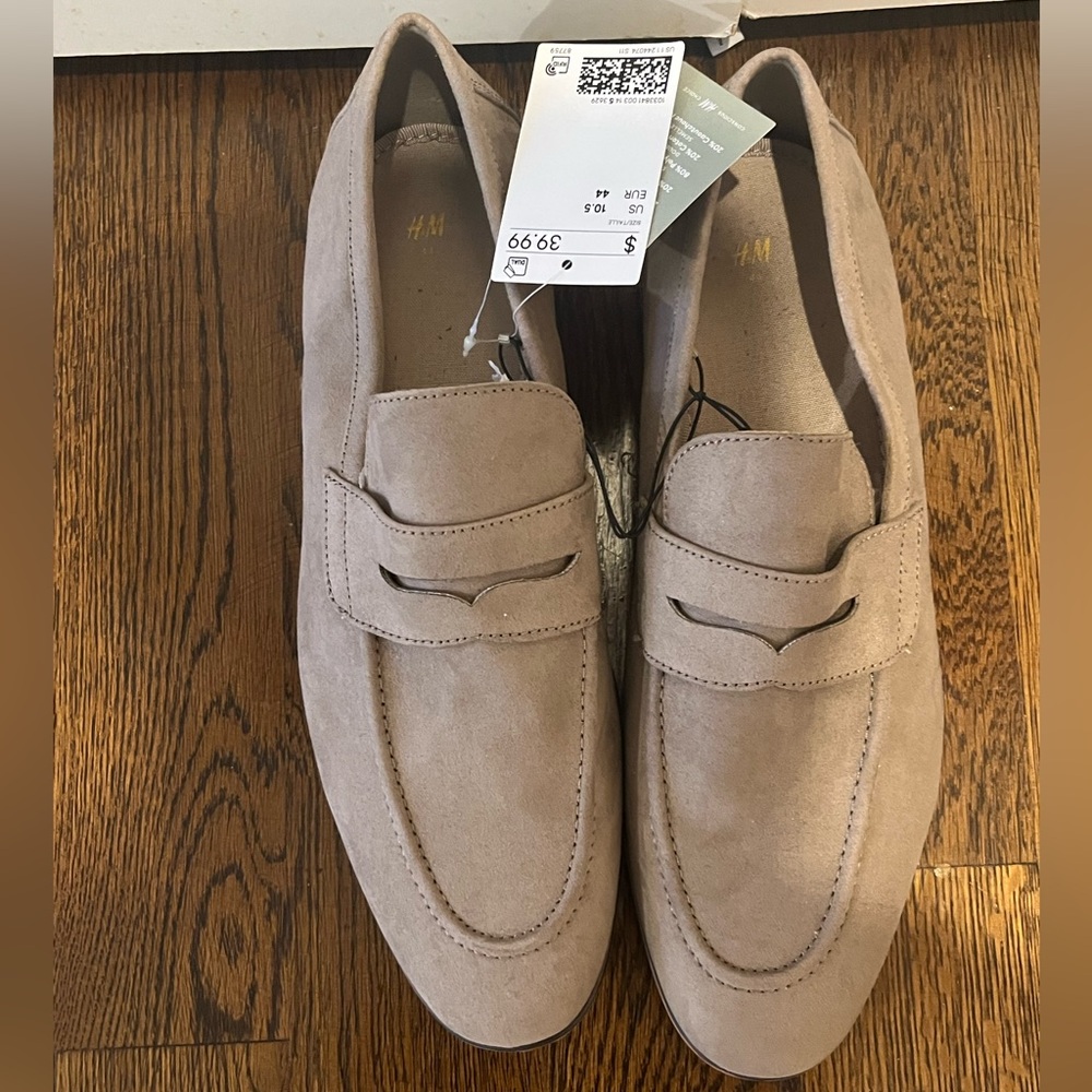 H&M Men's Beige Suede Loafers